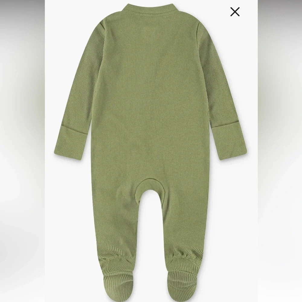 Nike Cotton Blend Ribbed Footie Alligator Kids One Piece Size 3M NWT